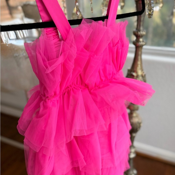 Pink Ruffled Kids Dress - Picture 5 of 5